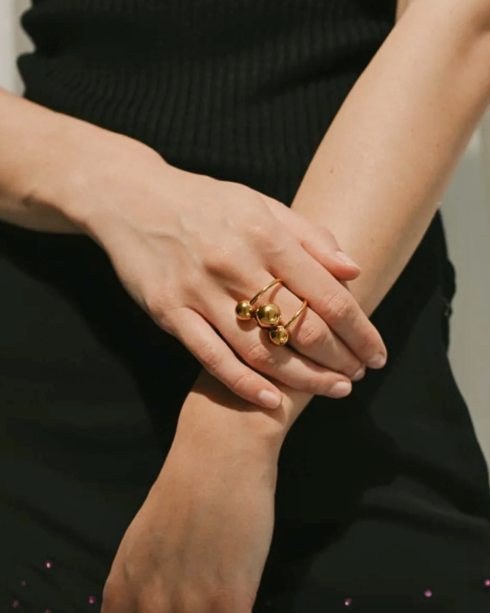 Geometric Trio Ring