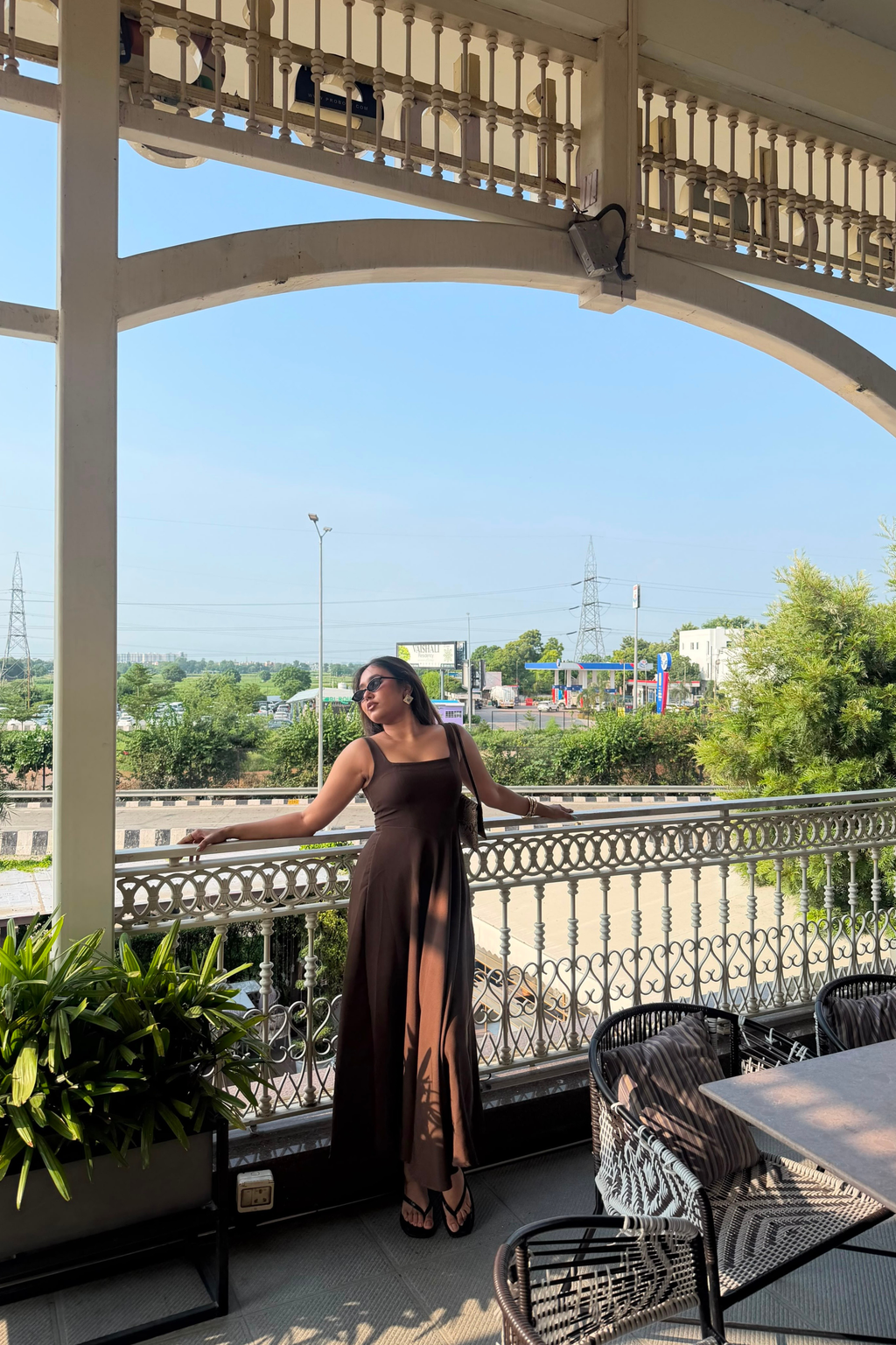 Nola Midi Dress | Chocolate