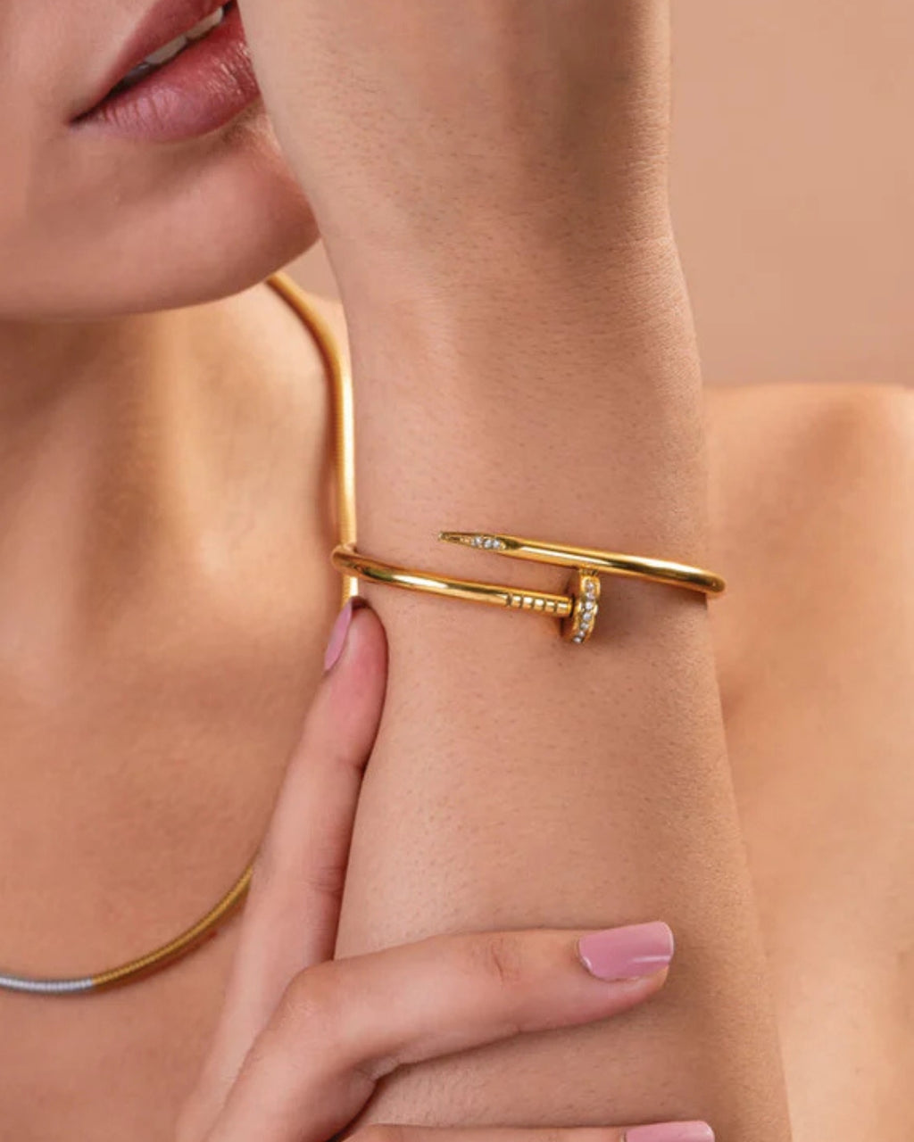 Nail Bangle Bracelet