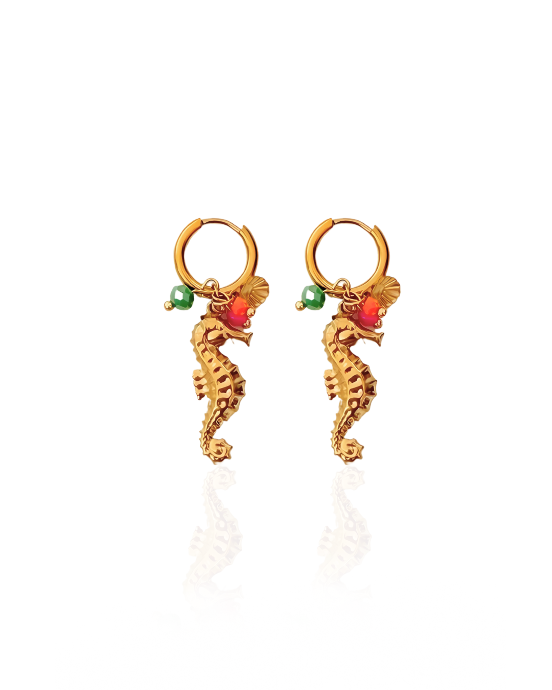 Sea horse charm earring