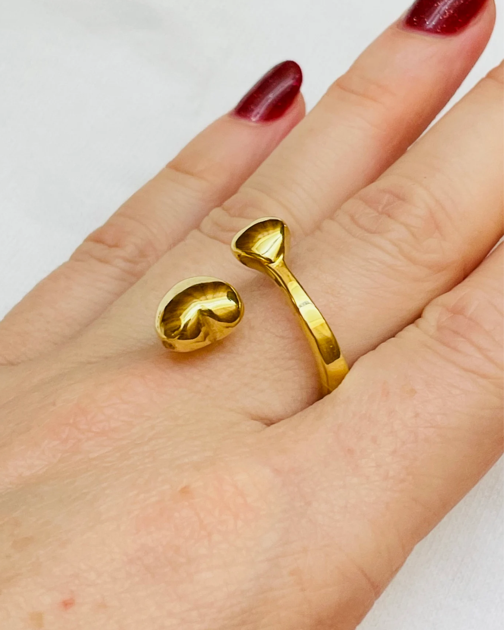 Spiral Valentine heart ring