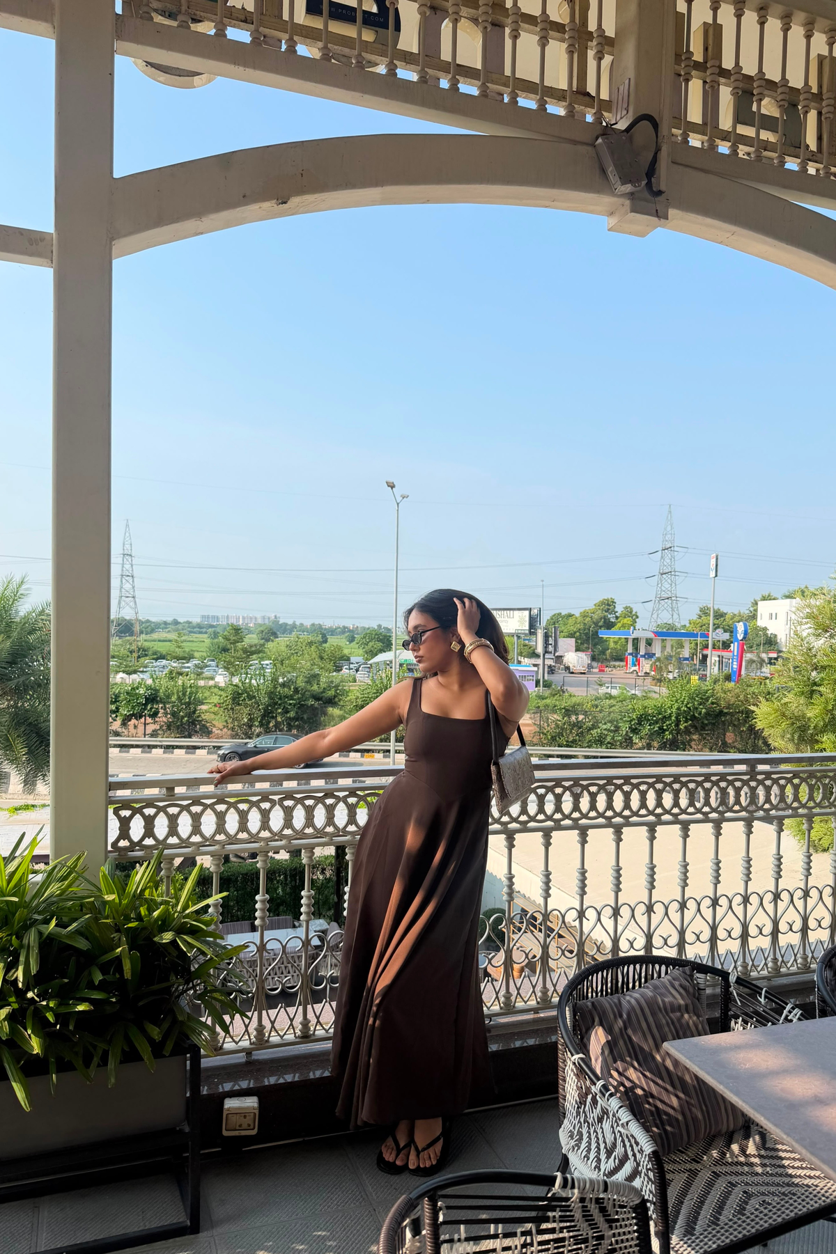 Nola Midi Dress | Chocolate