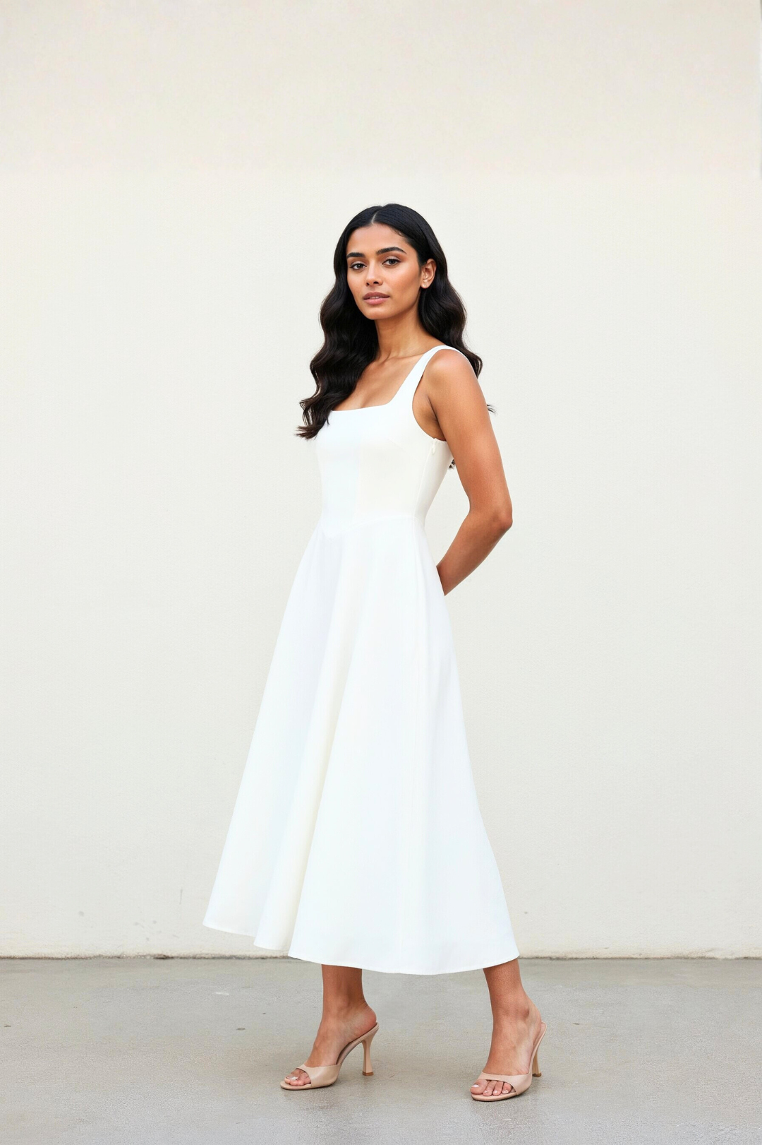 Nola Midi Dress | White