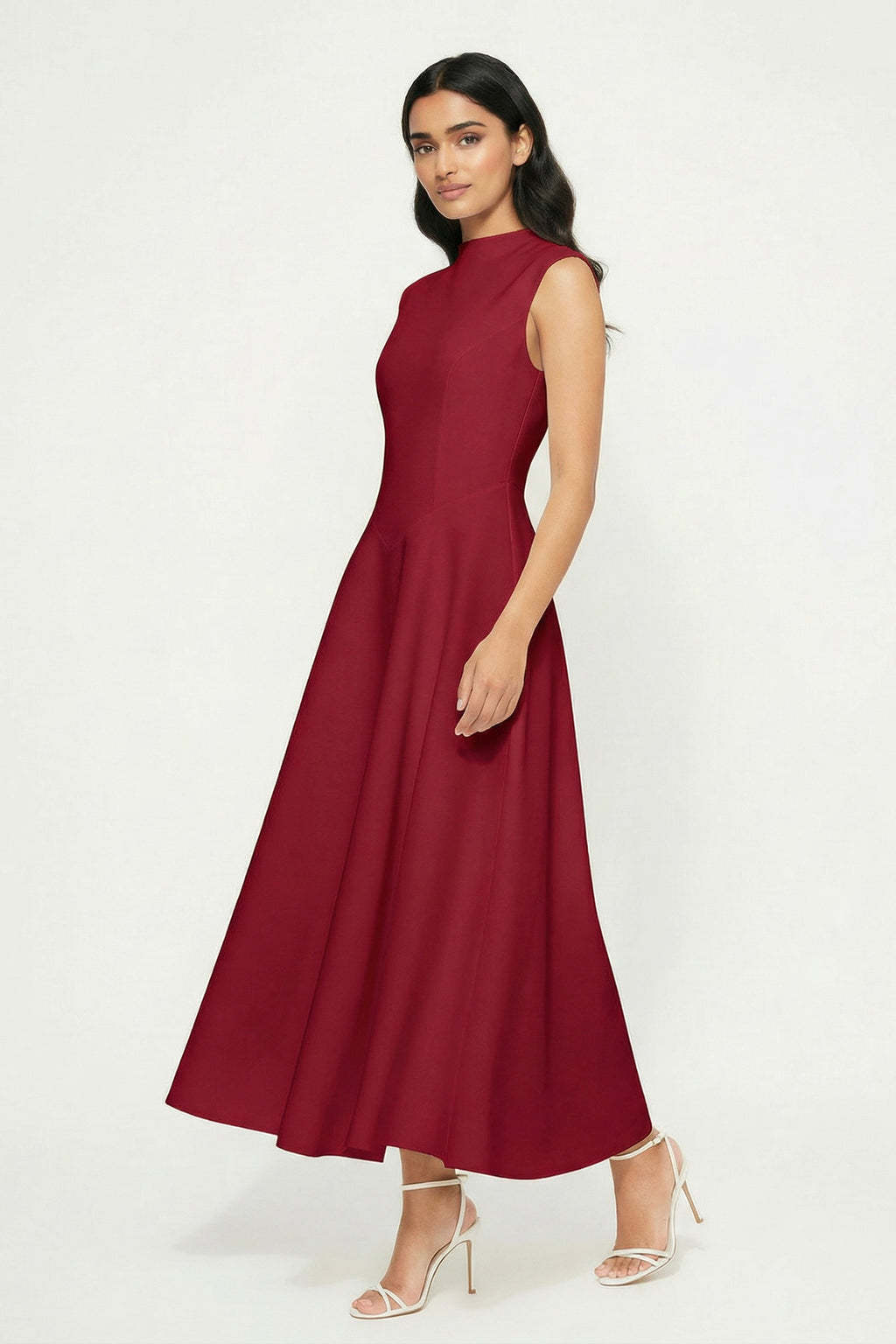 Lune Midi Dress | Cherry Red
