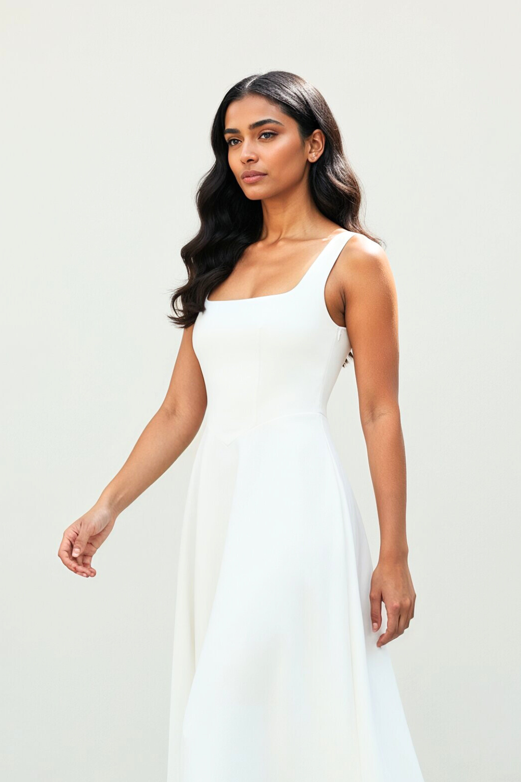 Nola Midi Dress | White