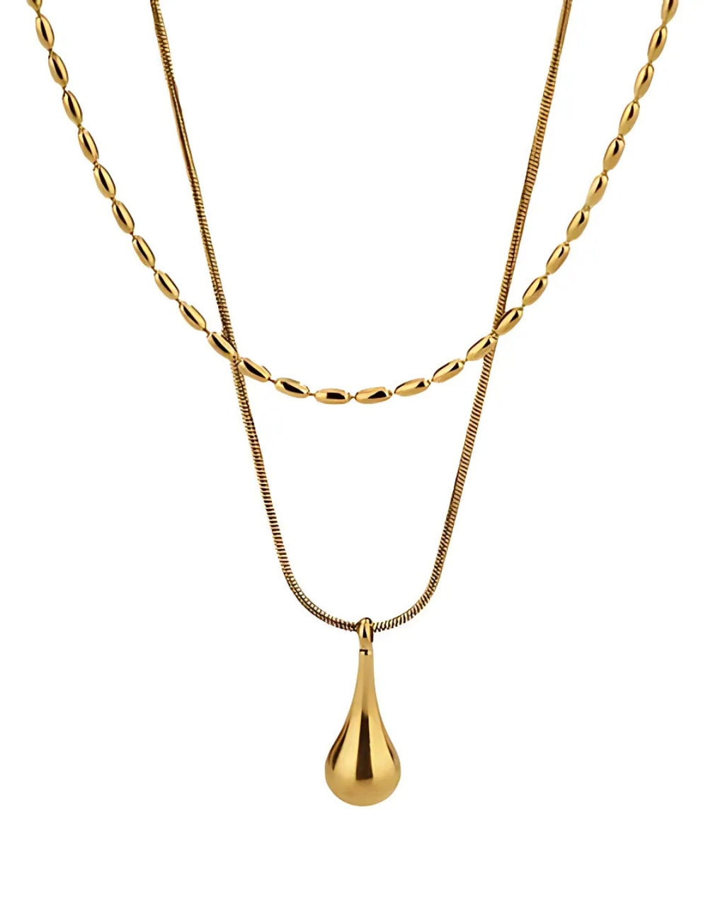 gold oval necklace