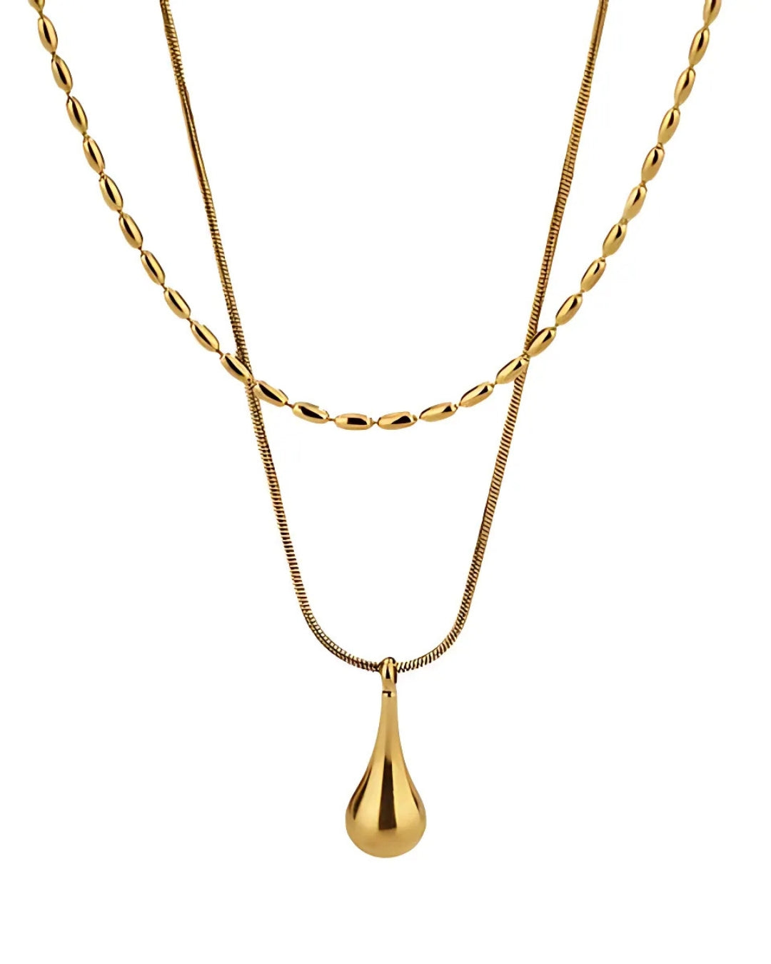 gold oval necklace