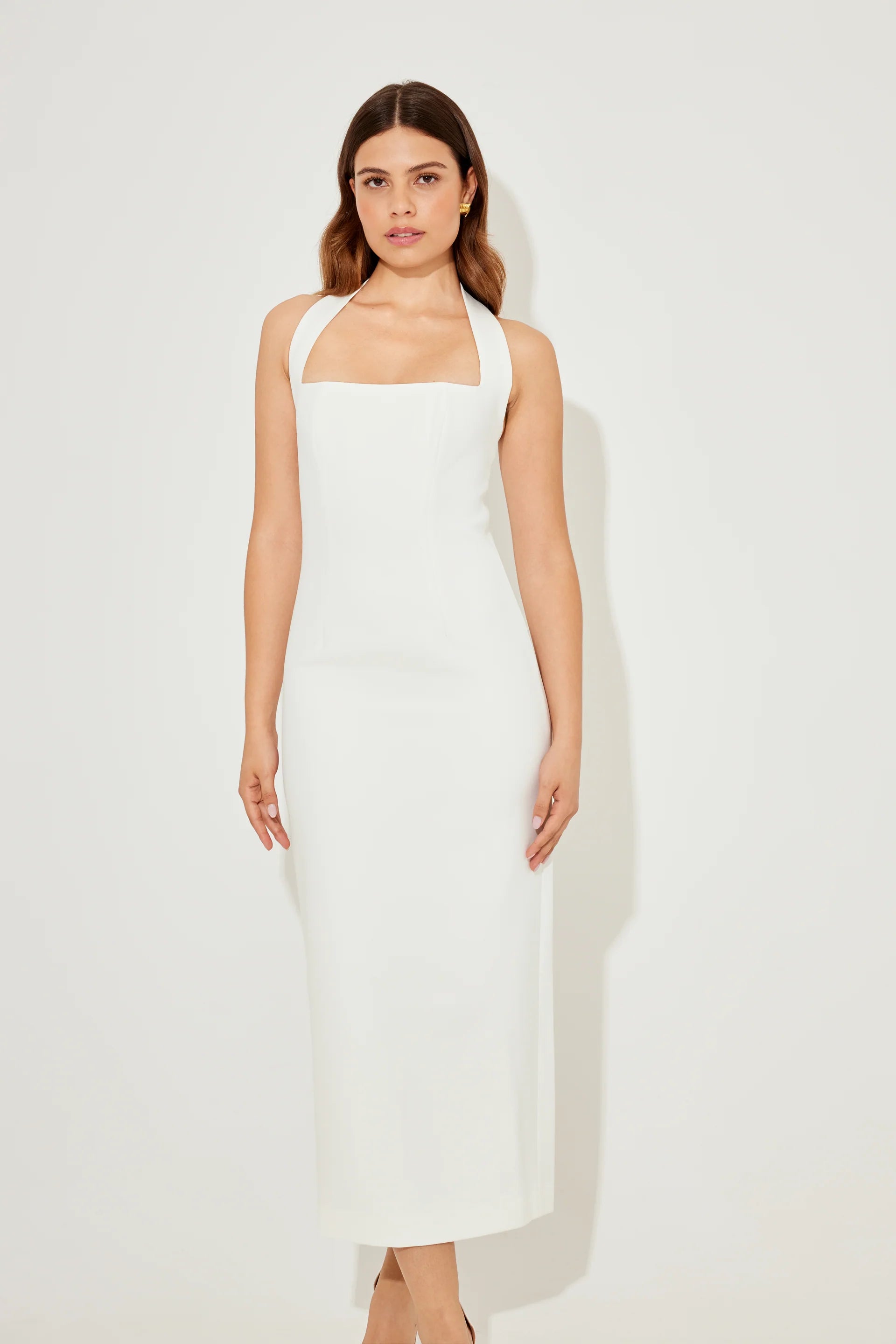 The July Muse Halter Neck Midi Dress