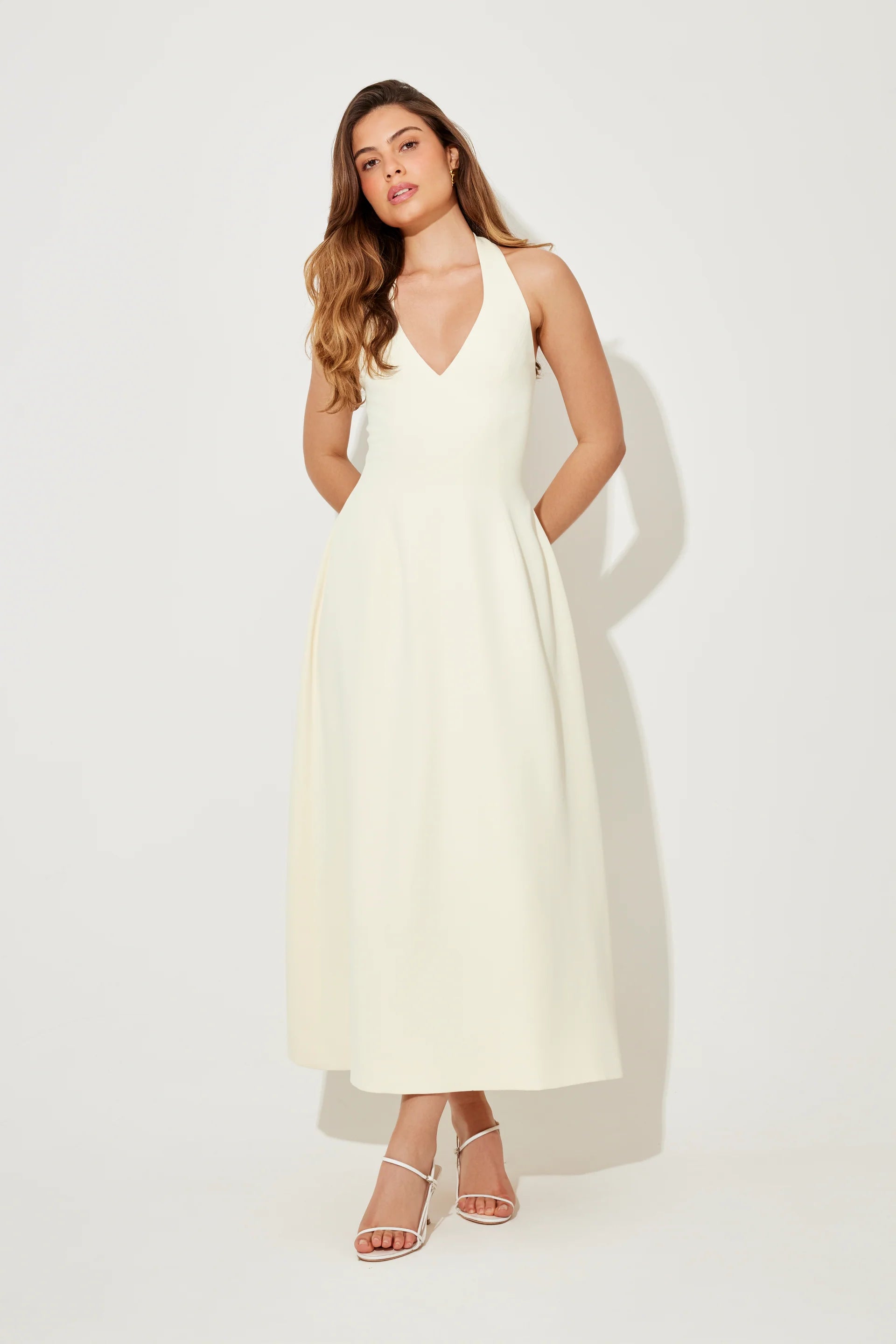 Volume Skirt Midi Dress