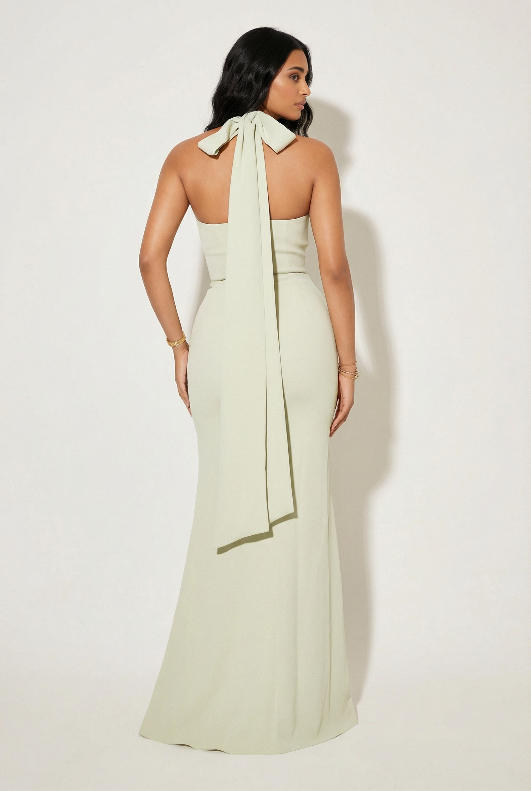 Provence Halter Maxi | Sage Green