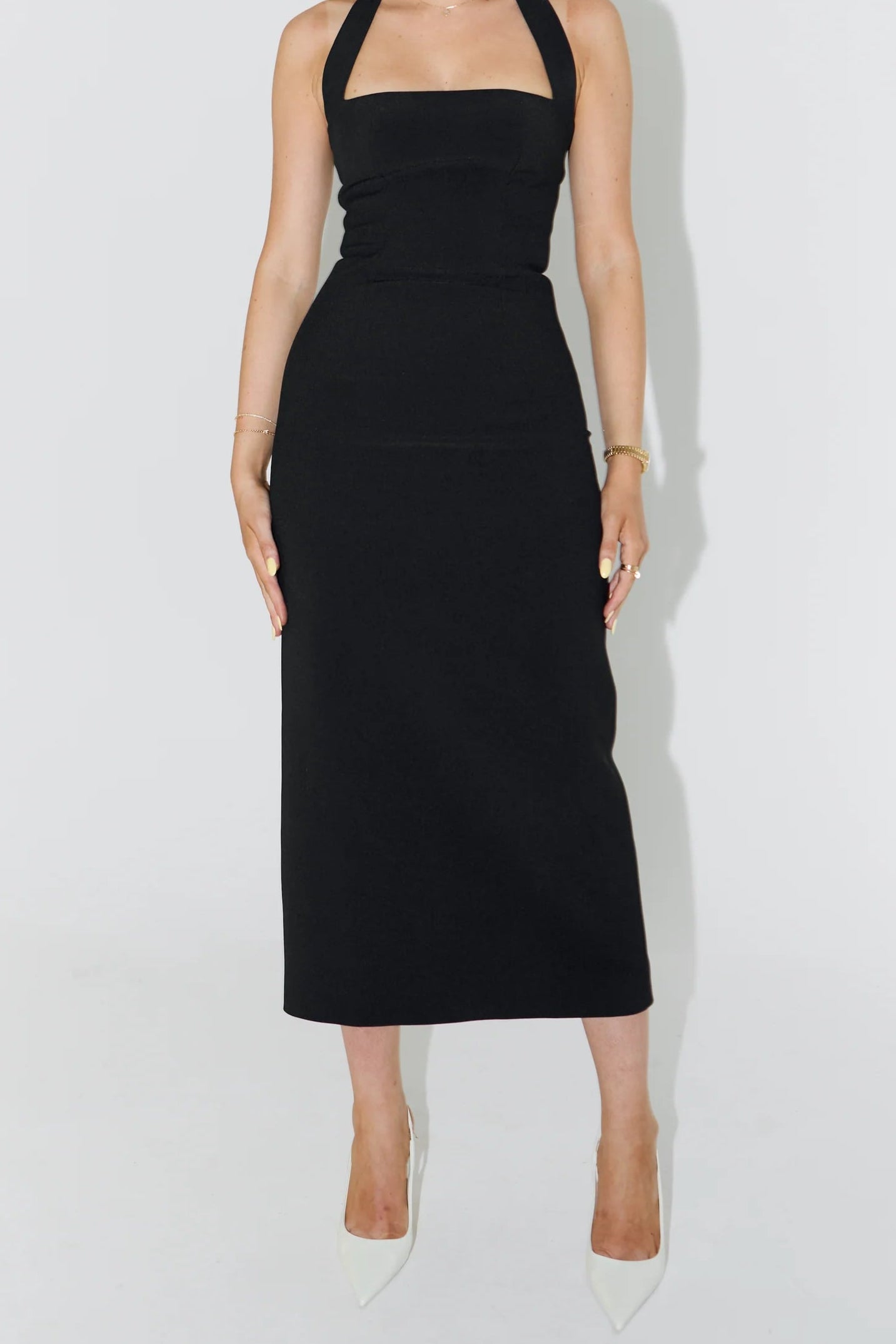 The July Muse Halter Neck Midi Dress